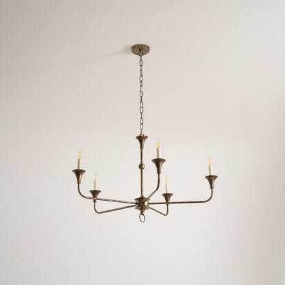 Kaarslamp Kroonluchter Messing Metaal Goud Zwart Wit Nikkel Woonkamer Eetkamer 5 6 Armen Hanglamp Vintage Kaarsenkroonluchter