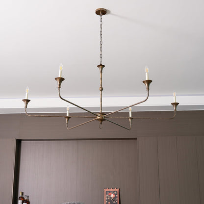 Kaarslamp Kroonluchter Messing Metaal Goud Zwart Wit Nikkel Woonkamer Eetkamer 5 6 Armen Hanglamp Vintage Kaarsenkroonluchter