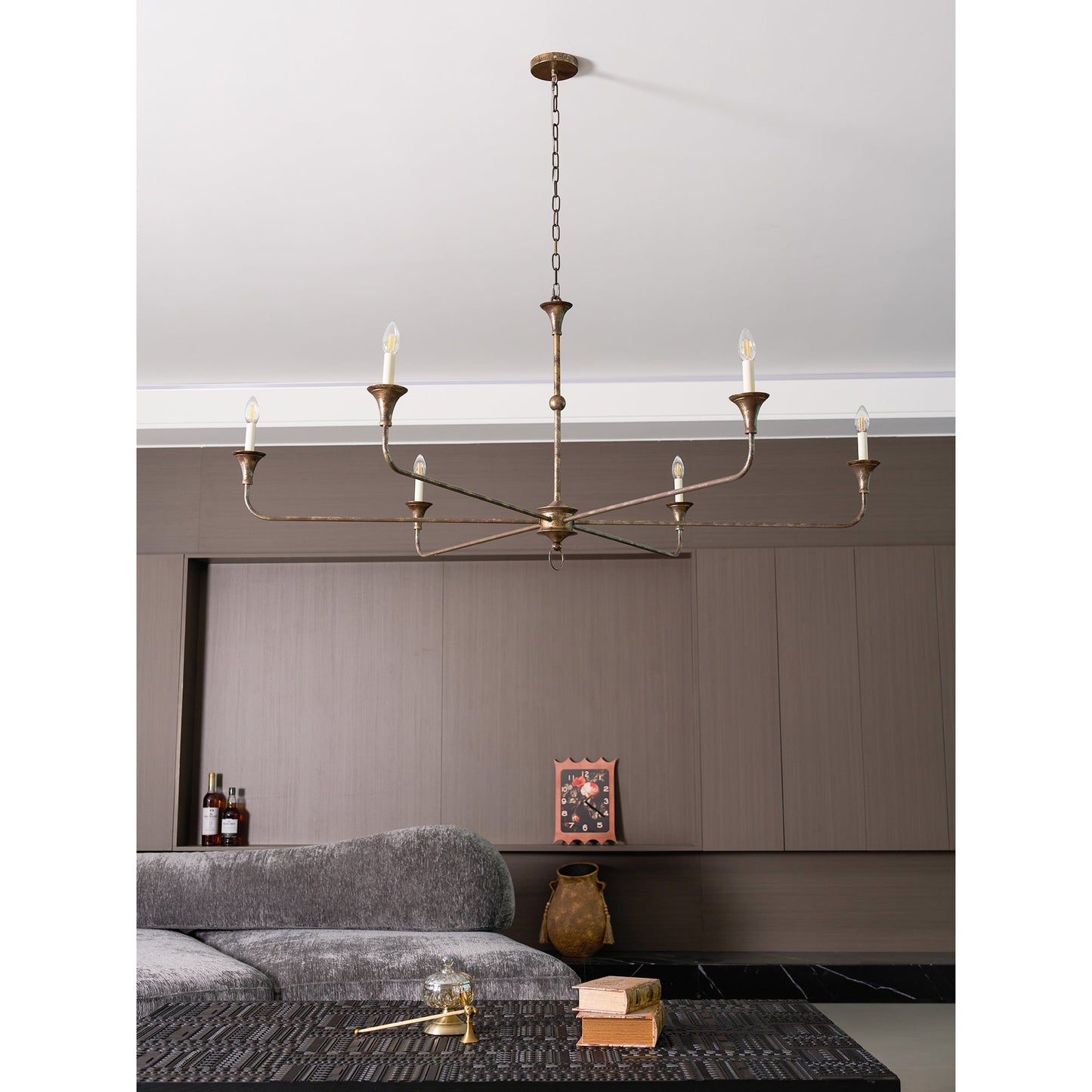 Kaarslamp Kroonluchter Messing Metaal Goud Zwart Wit Nikkel Woonkamer Eetkamer 5 6 Armen Hanglamp Vintage Kaarsenkroonluchter