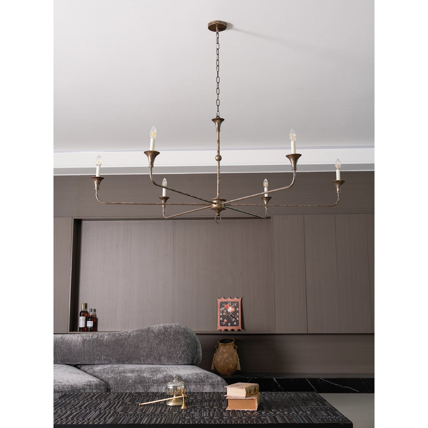 Kaarslamp Kroonluchter Messing Metaal Goud Zwart Wit Nikkel Woonkamer Eetkamer 5 6 Armen Hanglamp Vintage Kaarsenkroonluchter