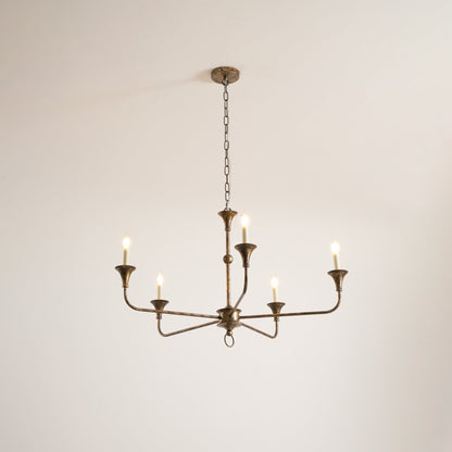 Kaarslamp Kroonluchter Messing Metaal Goud Zwart Wit Nikkel Woonkamer Eetkamer 5 6 Armen Hanglamp Vintage Kaarsenkroonluchter