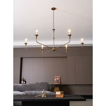 Kaarslamp Kroonluchter Messing Metaal Goud Zwart Wit Nikkel Woonkamer Eetkamer 5 6 Armen Hanglamp Vintage Kaarsenkroonluchter