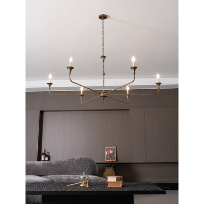 Kaarslamp Kroonluchter Messing Metaal Goud Zwart Wit Nikkel Woonkamer Eetkamer 5 6 Armen Hanglamp Vintage Kaarsenkroonluchter