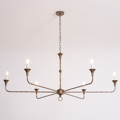 Kaarslamp Kroonluchter Messing Metaal Goud Zwart Wit Nikkel Woonkamer Eetkamer 5 6 Armen Hanglamp Vintage Kaarsenkroonluchter