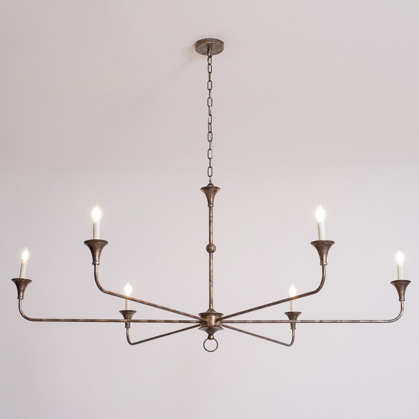Kaarslamp Kroonluchter Messing Metaal Goud Zwart Wit Nikkel Woonkamer Eetkamer 5 6 Armen Hanglamp Vintage Kaarsenkroonluchter