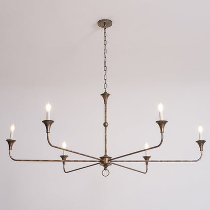 Kaarslamp Kroonluchter Messing Metaal Goud Zwart Wit Nikkel Woonkamer Eetkamer 5 6 Armen Hanglamp Vintage Kaarsenkroonluchter