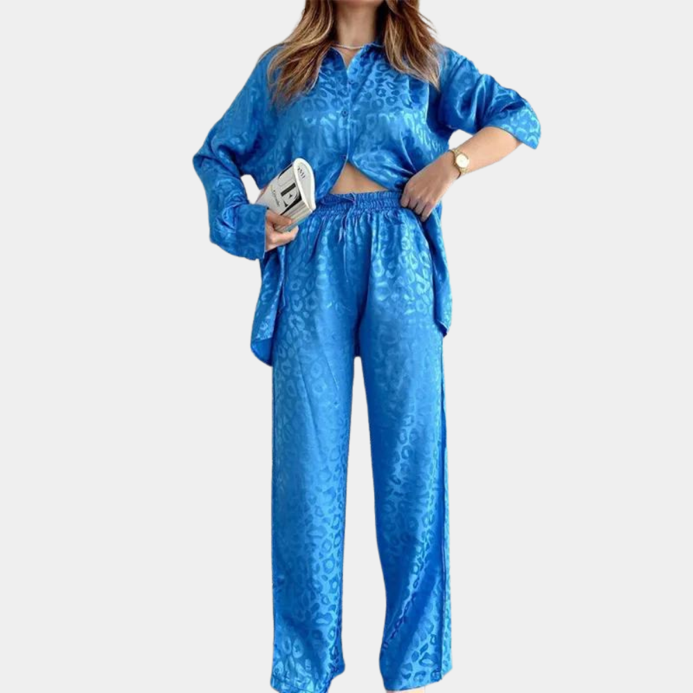 Dames Badpak Tweedelig Comfortabel Celeste Blauw