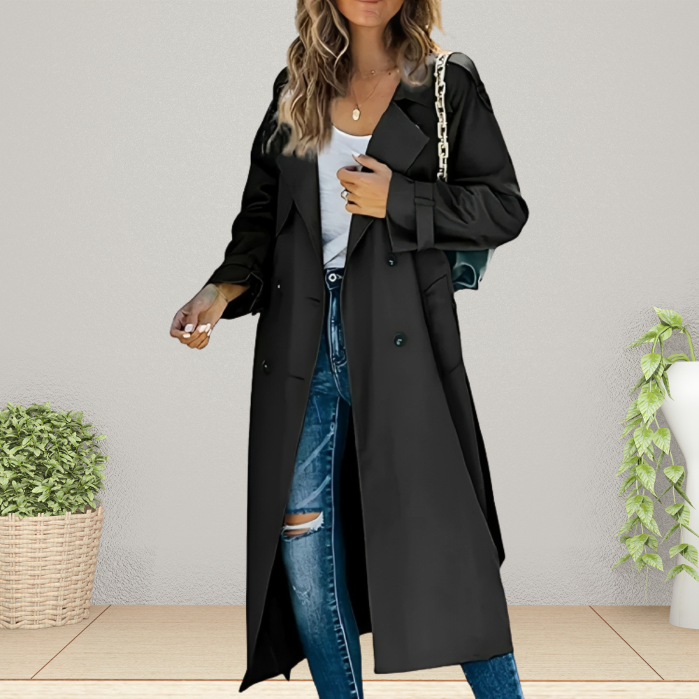 Dames Trenchcoat Lichtgewicht Waterafstotend Polyester