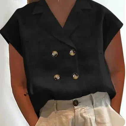 Linnen Blouse Zomerse Katoenen Vrouwelijke Stijl