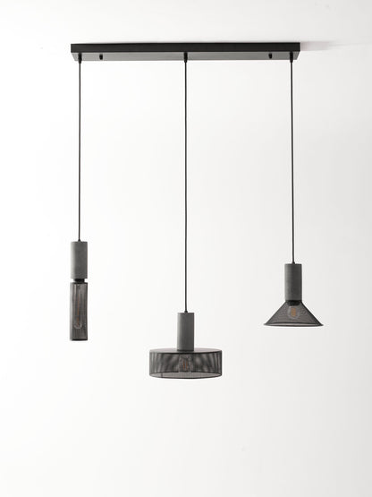 Beton Hanglamp Industrieel Cilinder Metaal Zwart Grijs E27