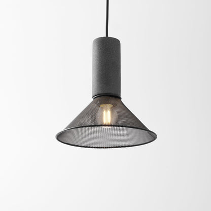 Beton Hanglamp Industrieel Cilinder Metaal Zwart Grijs E27