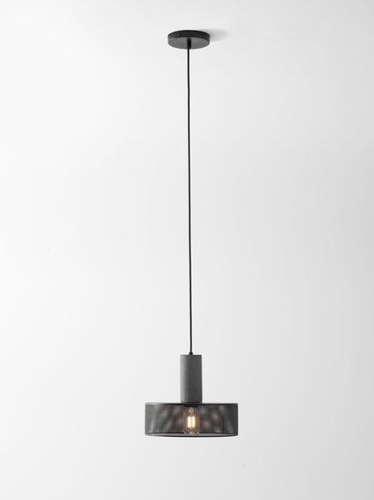 Beton Hanglamp Industrieel Cilinder Metaal Zwart Grijs E27