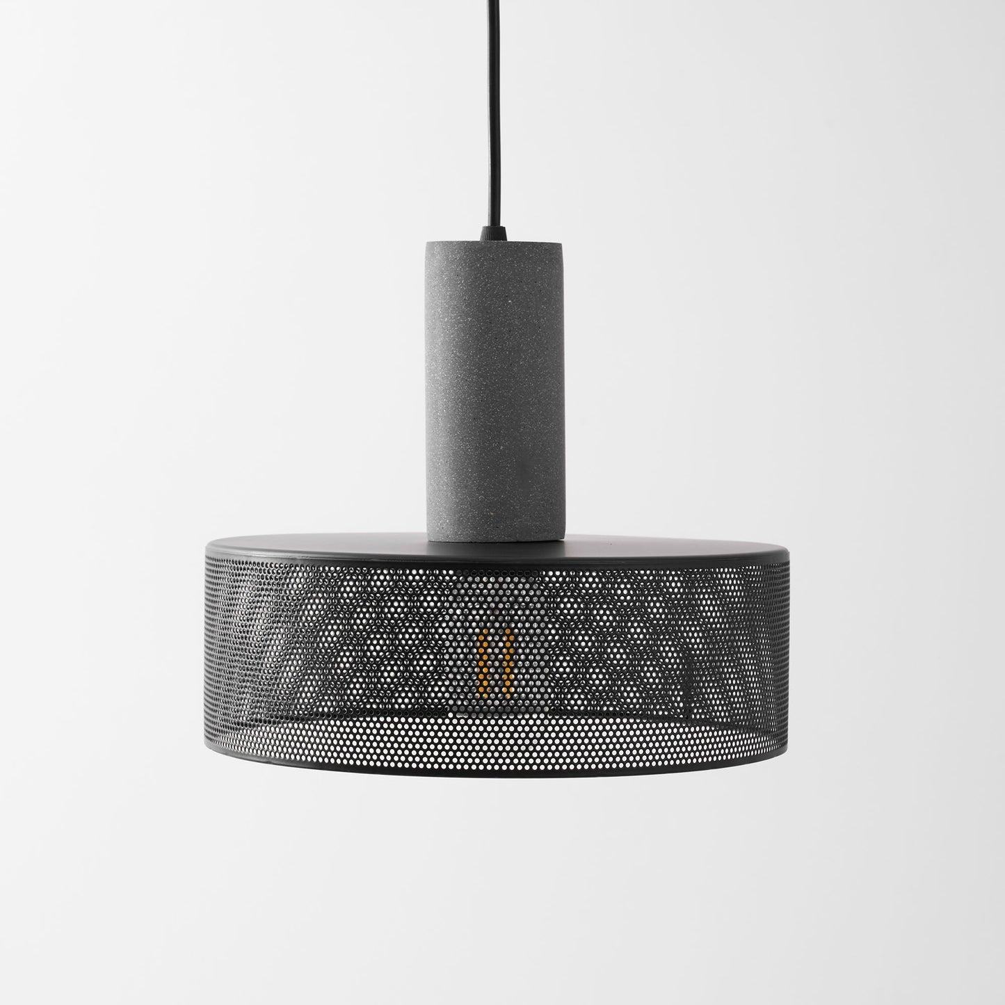 Beton Hanglamp Industrieel Cilinder Metaal Zwart Grijs E27