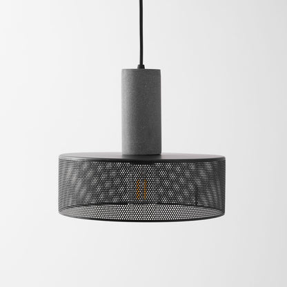 Beton Hanglamp Industrieel Cilinder Metaal Zwart Grijs E27