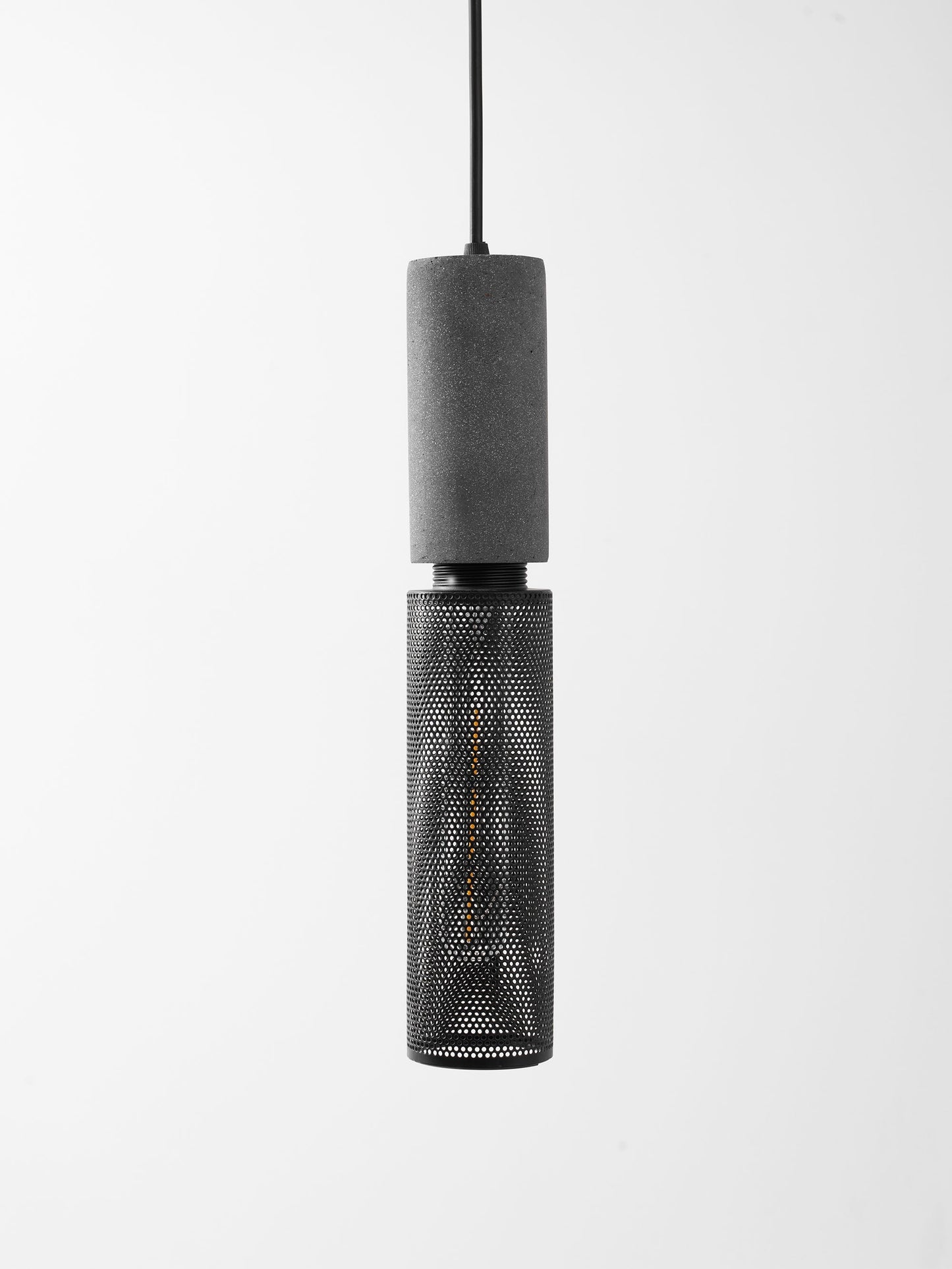 Beton Hanglamp Industrieel Cilinder Metaal Zwart Grijs E27