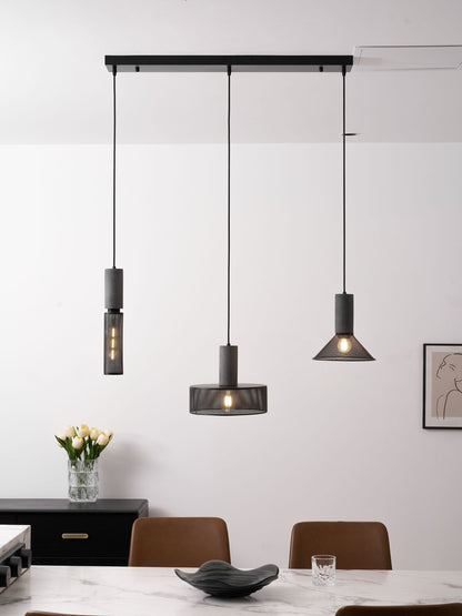 Beton Hanglamp Industrieel Cilinder Metaal Zwart Grijs E27