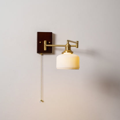 Keramische Wandlamp Geometrisch Design – 5 Modellen Messing & Walnoot