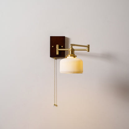 Keramische Wandlamp Geometrisch Design – 5 Modellen Messing & Walnoot
