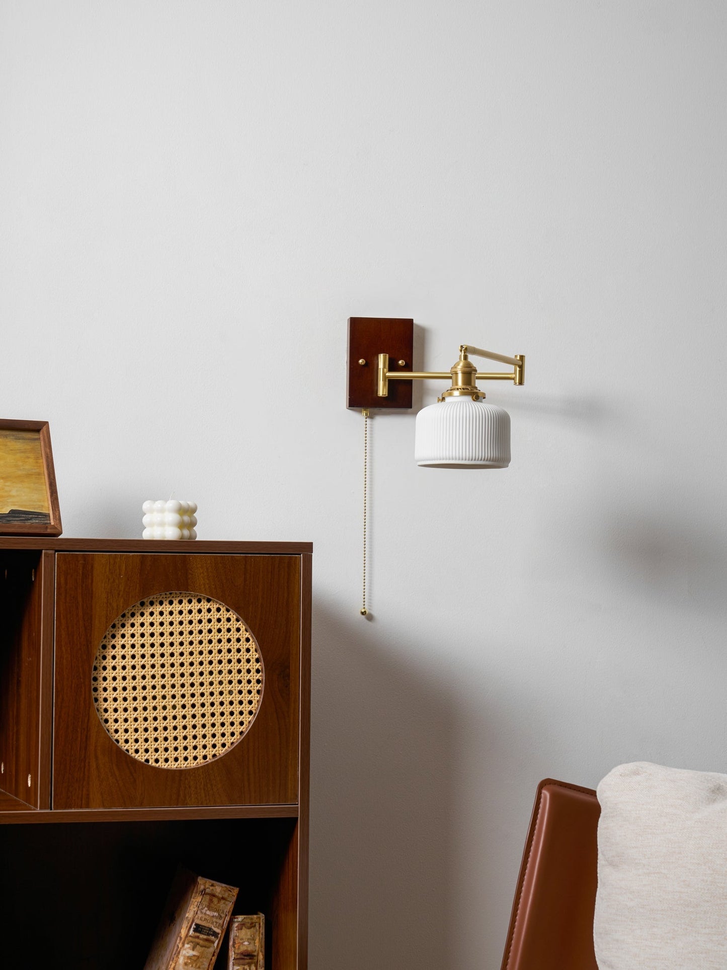Keramische Wandlamp Geometrisch Design – 5 Modellen Messing & Walnoot