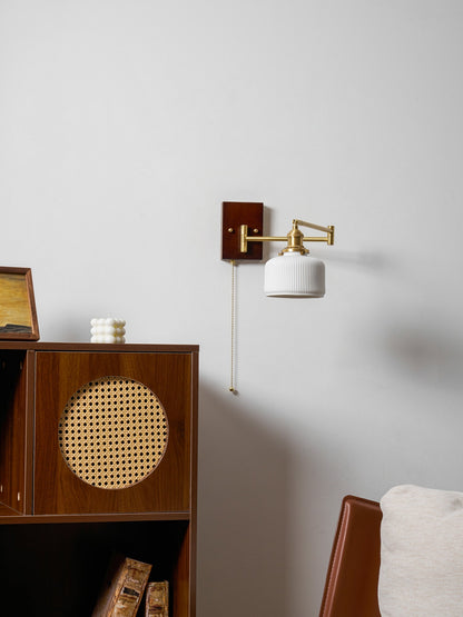 Keramische Wandlamp Geometrisch Design – 5 Modellen Messing & Walnoot