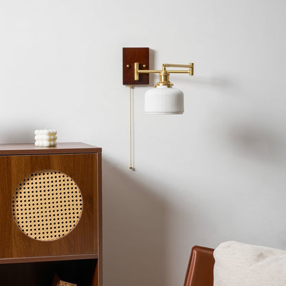 Keramische Wandlamp Geometrisch Design – 5 Modellen Messing & Walnoot