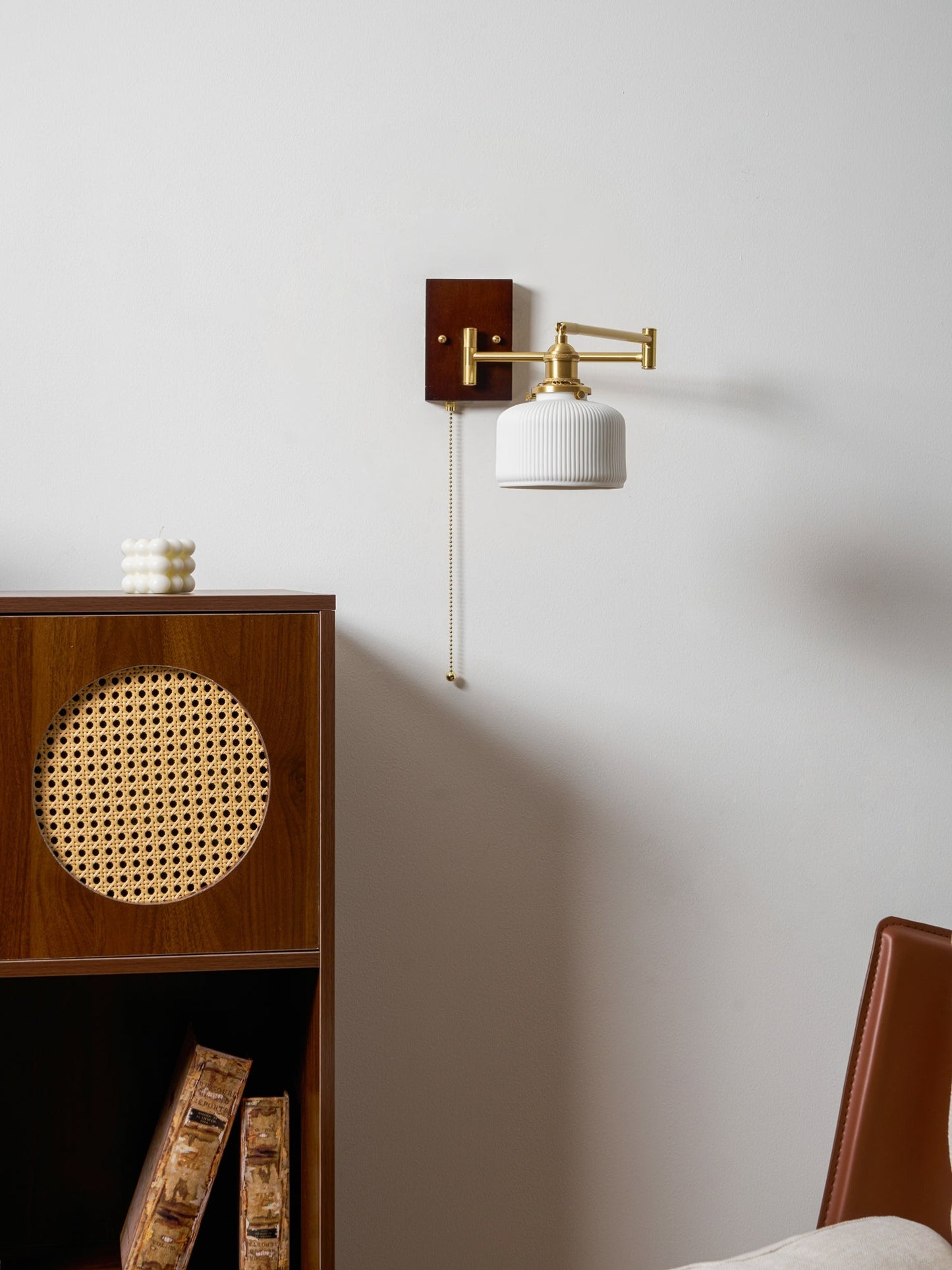 Keramische Wandlamp Geometrisch Design – 5 Modellen Messing & Walnoot