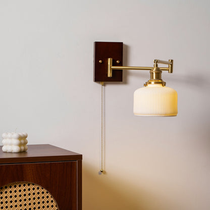 Keramische Wandlamp Geometrisch Design – 5 Modellen Messing & Walnoot
