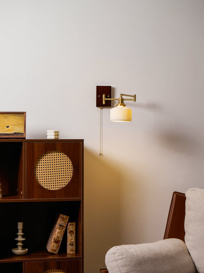 Keramische Wandlamp Geometrisch Design – 5 Modellen Messing & Walnoot