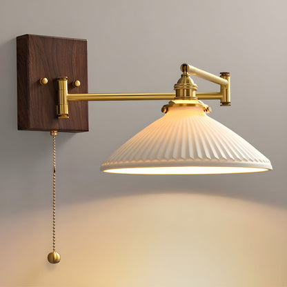 Keramische Wandlamp Geometrisch Design – 5 Modellen Messing & Walnoot