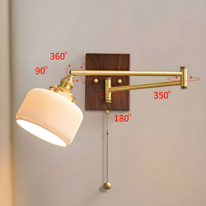 Keramische Wandlamp Geometrisch Design – 5 Modellen Messing & Walnoot