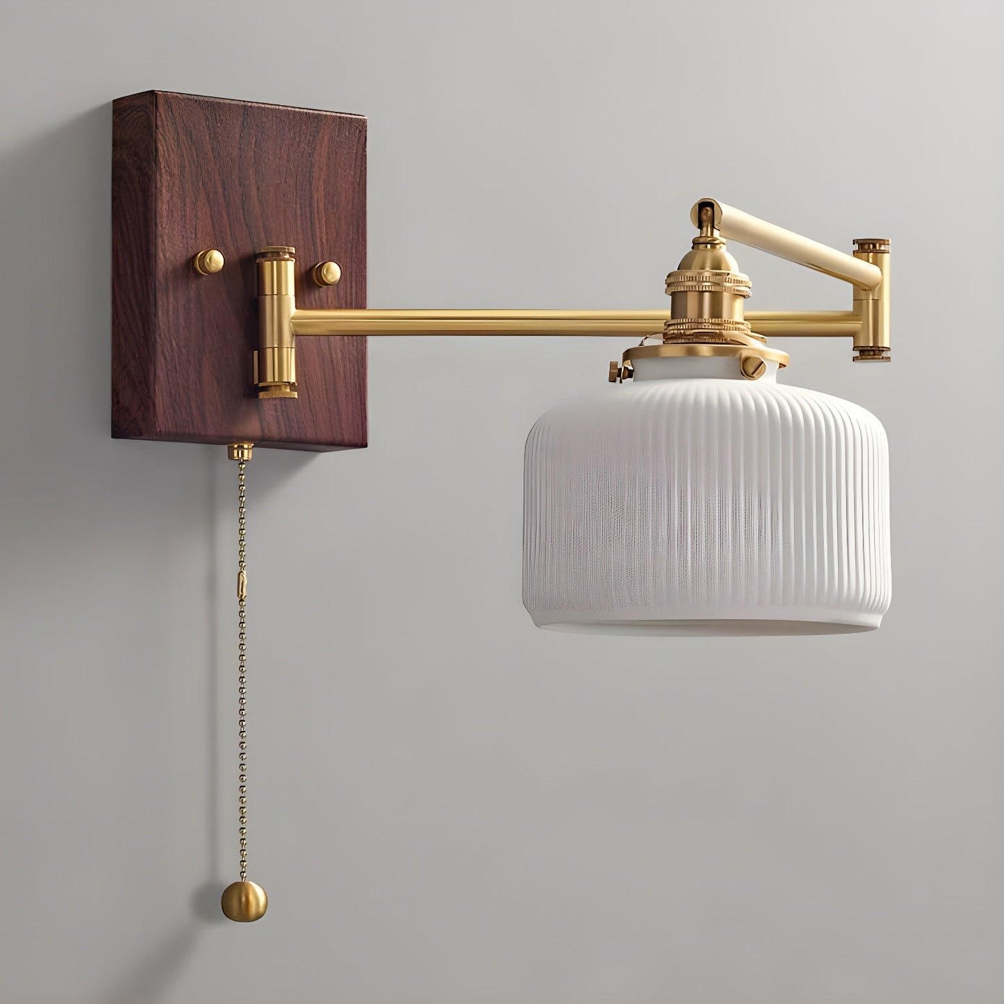 Keramische Wandlamp Geometrisch Design – 5 Modellen Messing & Walnoot