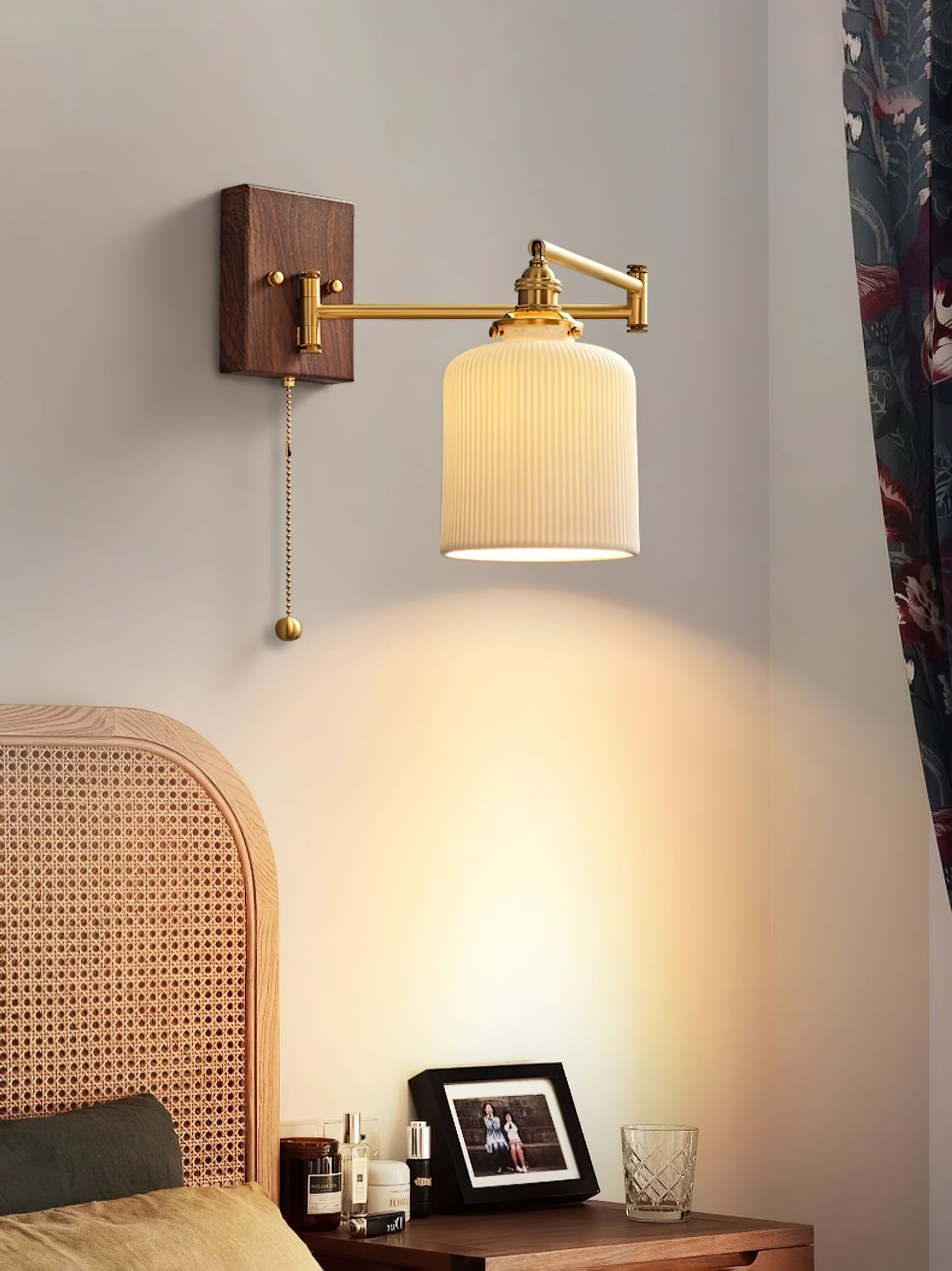 Keramische Wandlamp Geometrisch Design – 5 Modellen Messing & Walnoot