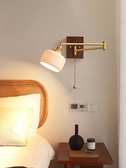 Keramische Wandlamp Geometrisch Design – 5 Modellen Messing & Walnoot