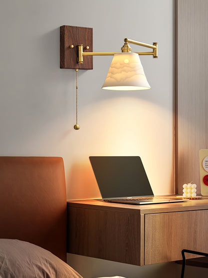 Keramische Wandlamp Geometrisch Design – 5 Modellen Messing & Walnoot