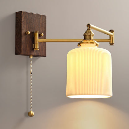 Keramische Wandlamp Geometrisch Design – 5 Modellen Messing & Walnoot
