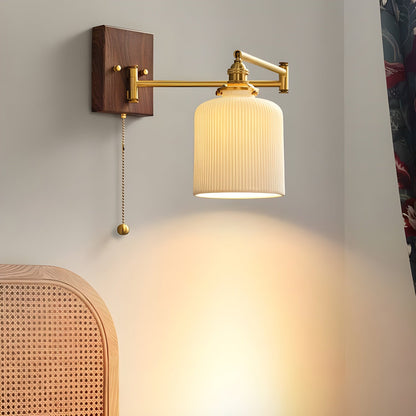 Keramische Wandlamp Geometrisch Design – 5 Modellen Messing & Walnoot