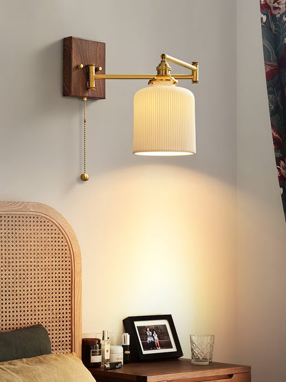 Keramische Wandlamp Geometrisch Design – 5 Modellen Messing & Walnoot