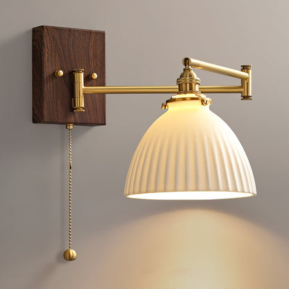 Keramische Wandlamp Geometrisch Design – 5 Modellen Messing & Walnoot