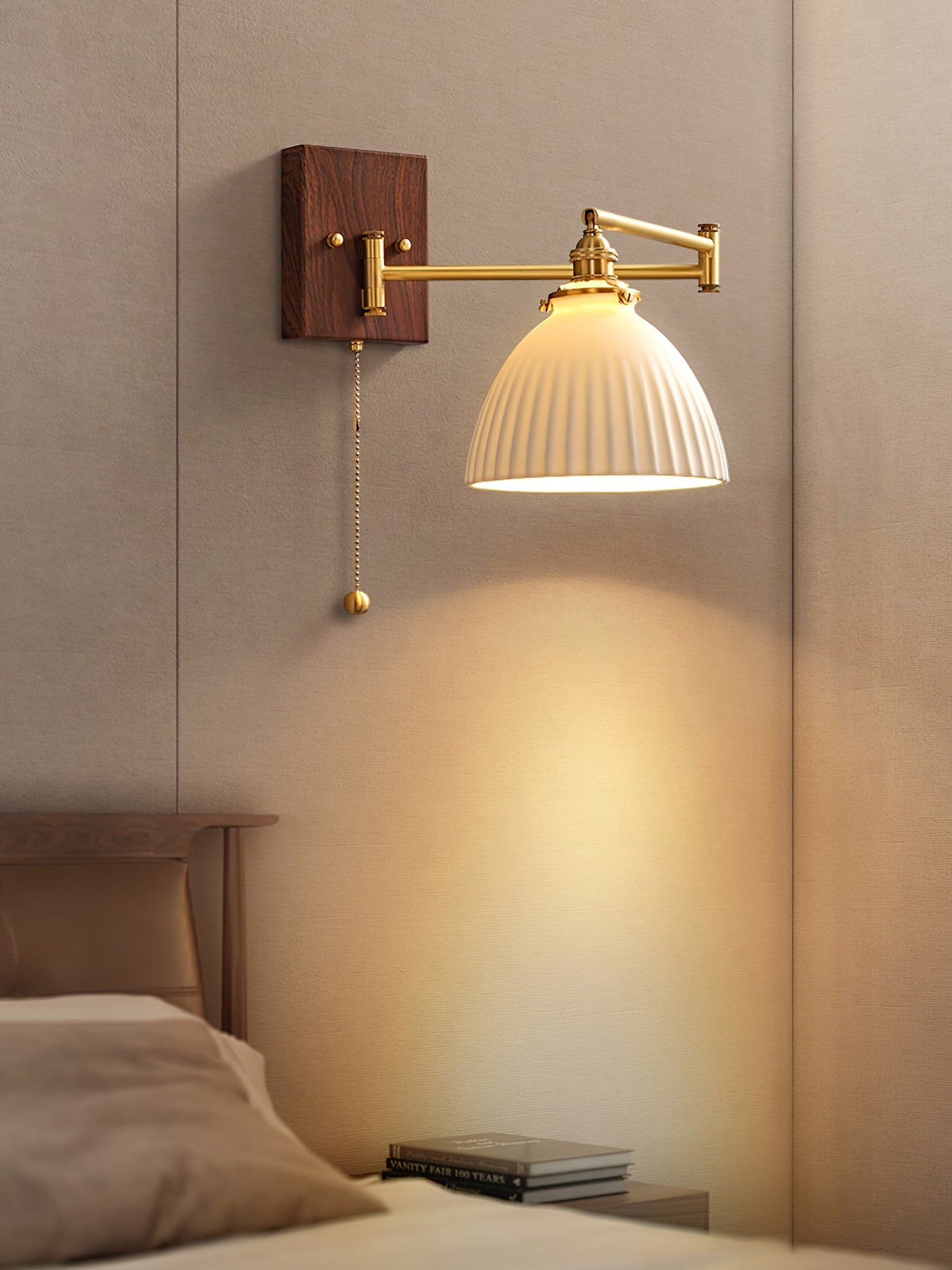 Keramische Wandlamp Geometrisch Design – 5 Modellen Messing & Walnoot