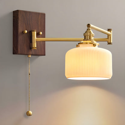 Keramische Wandlamp Geometrisch Design – 5 Modellen Messing & Walnoot
