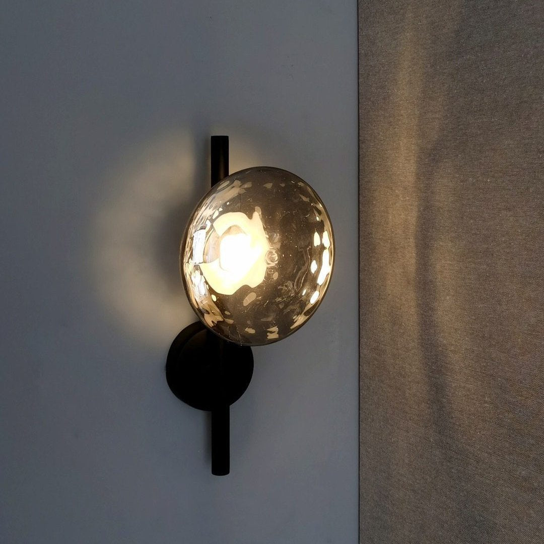 Wandlamp Glas Rond Scandinavisch LED 5W Zwart Goud 20cm Design