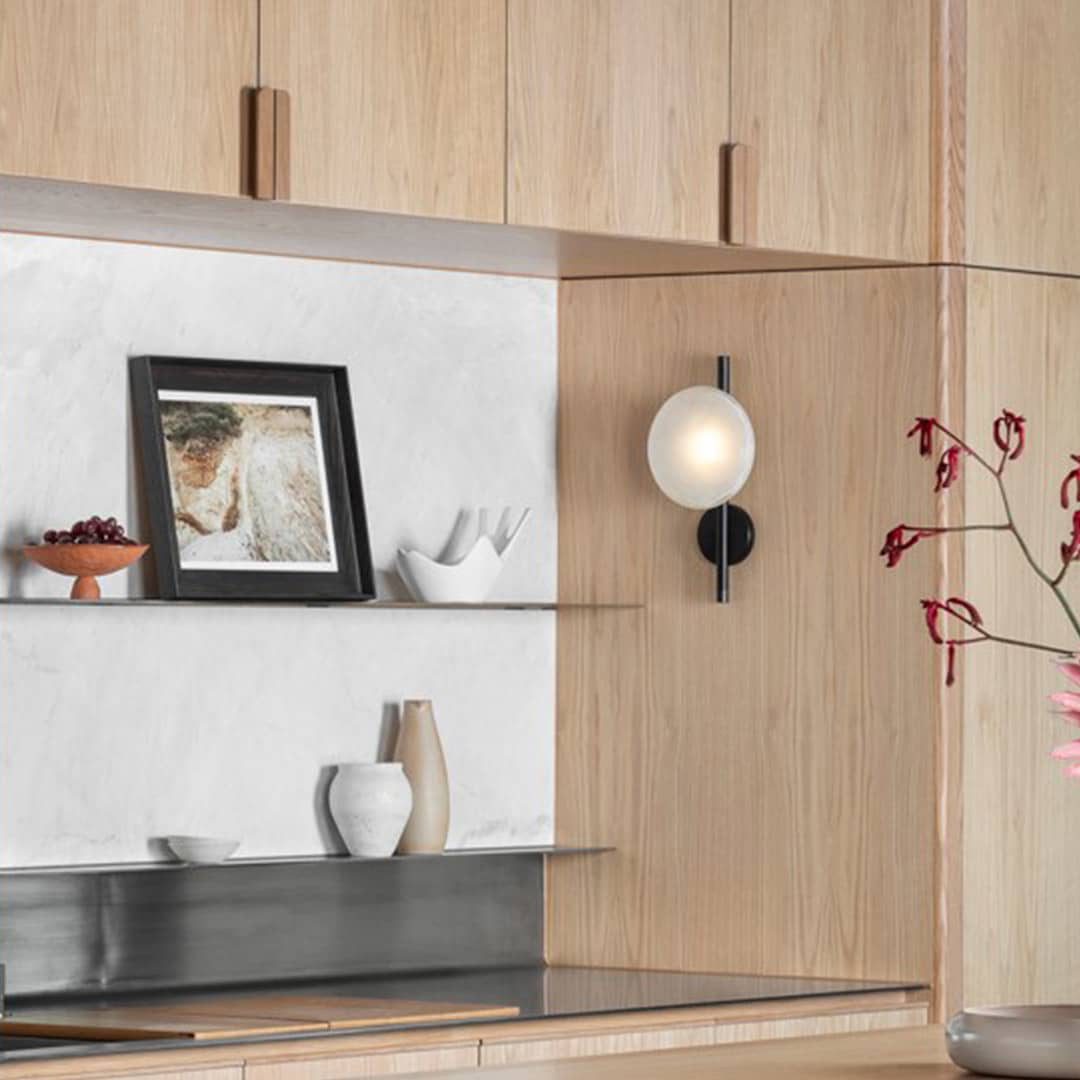 Wandlamp Glas Rond Scandinavisch LED 5W Zwart Goud 20cm Design