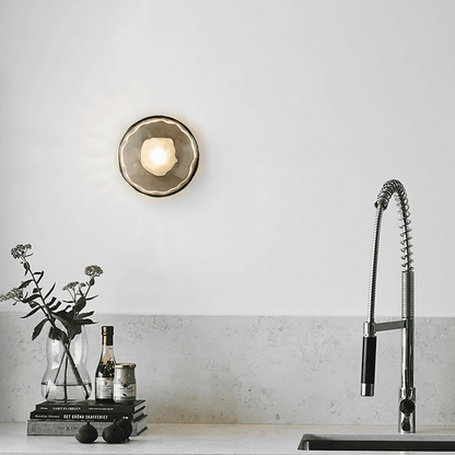 Wandlamp Glas Rond Scandinavisch LED 5W Zwart Goud 20cm Design
