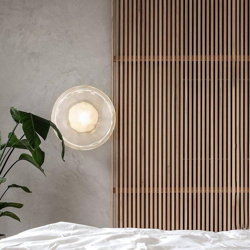 Wandlamp Glas Rond Scandinavisch LED 5W Zwart Goud 20cm Design