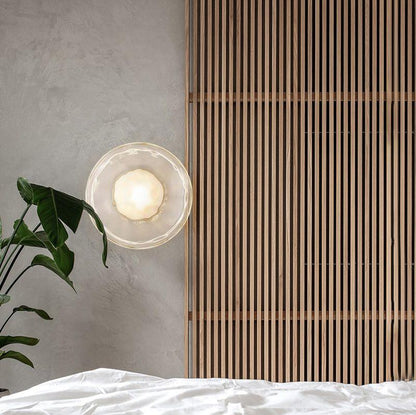Wandlamp Glas Rond Scandinavisch LED 5W Zwart Goud 20cm Design