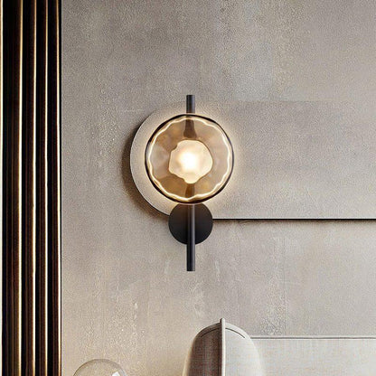 Wandlamp Glas Rond Scandinavisch LED 5W Zwart Goud 20cm Design