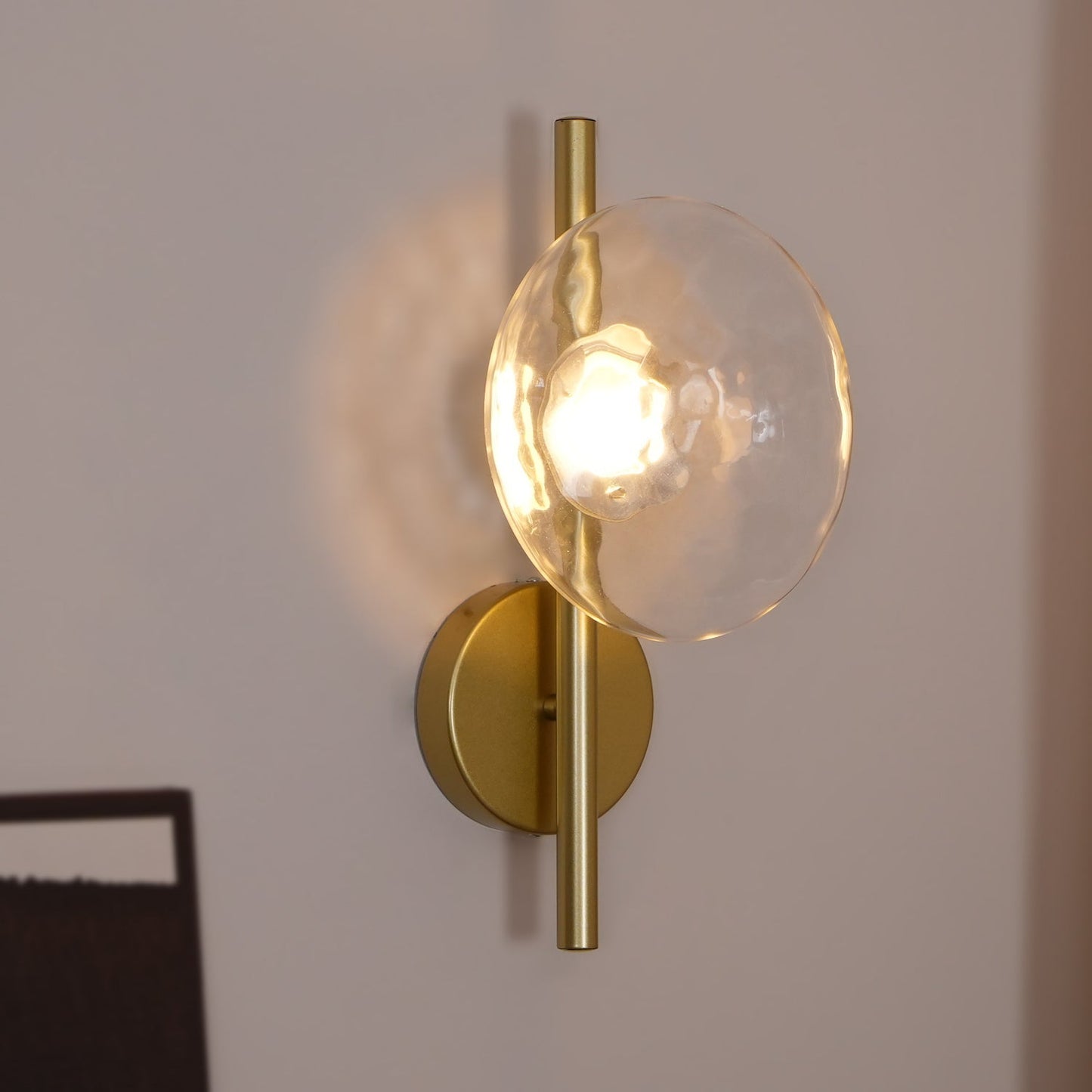 Wandlamp Glas Rond Scandinavisch LED 5W Zwart Goud 20cm Design
