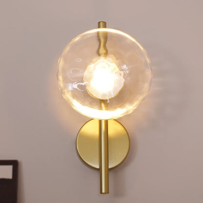 Wandlamp Glas Rond Scandinavisch LED 5W Zwart Goud 20cm Design