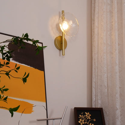 Wandlamp Glas Rond Scandinavisch LED 5W Zwart Goud 20cm Design