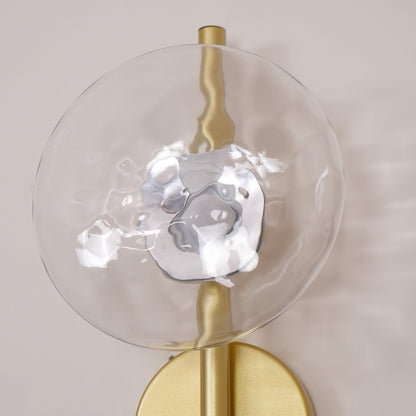 Wandlamp Glas Rond Scandinavisch LED 5W Zwart Goud 20cm Design